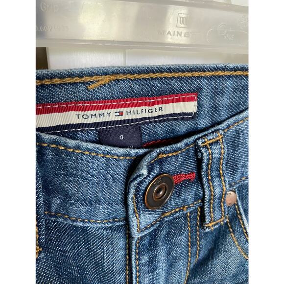 Tommy Hilfiger Boys Jeans Size 4 Blue Denim Distressed Cotton Blend Snap Pockets - Picture 6 of 8